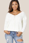 IVORY BACK STRAPPED SWEATER - Luvin Stuff Boutique