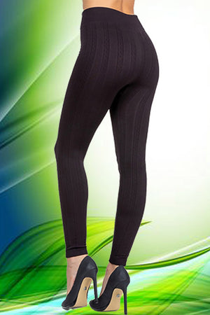 TEXTURED HIGH-WAISTED LEGGINGS