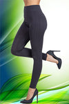 TEXTURED HIGH-WAISTED LEGGINGS