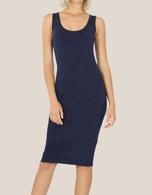 SLEEVELESS MIDI DRESS - Luvin Stuff Boutique