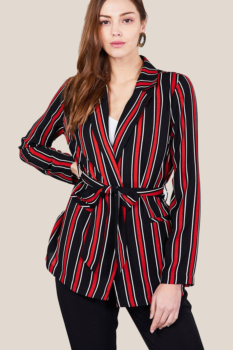NOTCHED WOVEN JACKET - Luvin Stuff Boutique