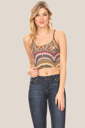 NATIVE AMERICAN PRINTED CROP TOP - Luvin Stuff Boutique