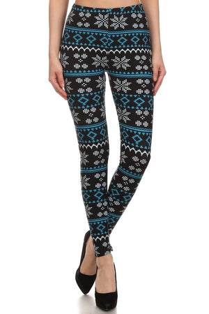 PIXELATED SNOWFLAKE LEGGINGS - Luvin Stuff Boutique