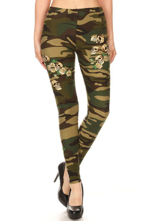 CAMO AND SKULL LEGGINGS - Luvin Stuff Boutique