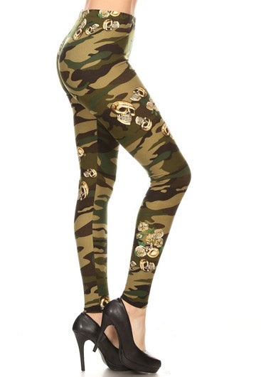 CAMO AND SKULL LEGGINGS - Luvin Stuff Boutique