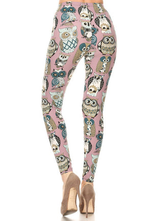 OWL PRINT LEGGINGS - Luvin Stuff Boutique