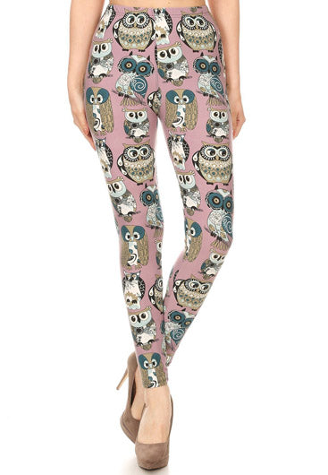 OWL PRINT LEGGINGS - Luvin Stuff Boutique