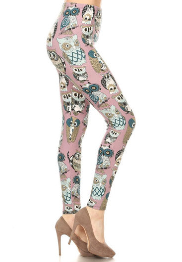 OWL PRINT LEGGINGS - Luvin Stuff Boutique