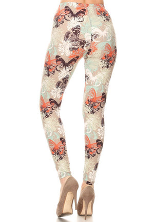 BUTTERFLY FLORAL LEGGINGS - Luvin Stuff Boutique