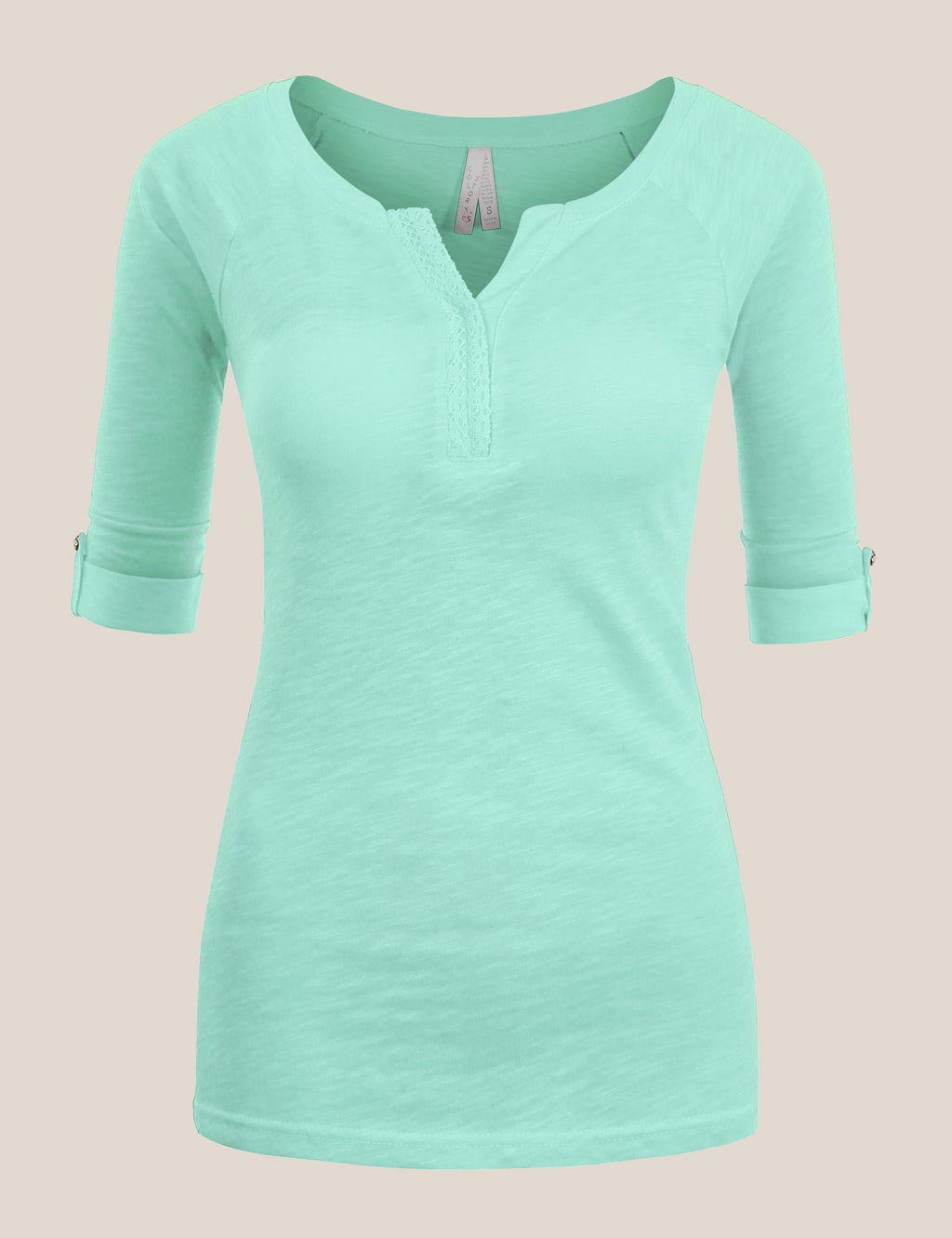 ROUNDED V-NECK COTTON SHIRT - Luvin Stuff Boutique